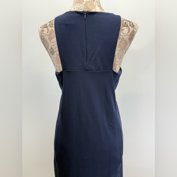 CYNTHIA ROWLEY  Blue Halter Sheath Mini Dress size L - Picture 4 of 12